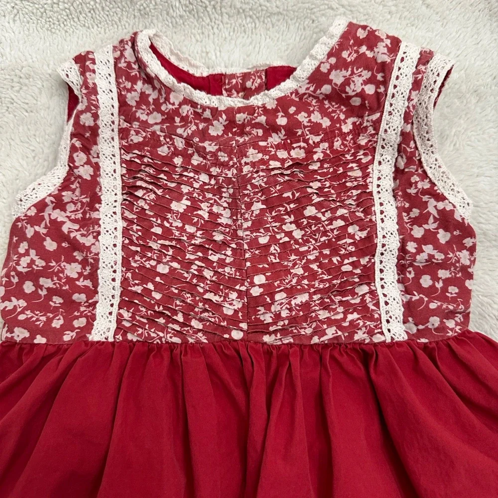 Cheeky plum Piper dress- poinsettia 4t - Picture 3 of 6